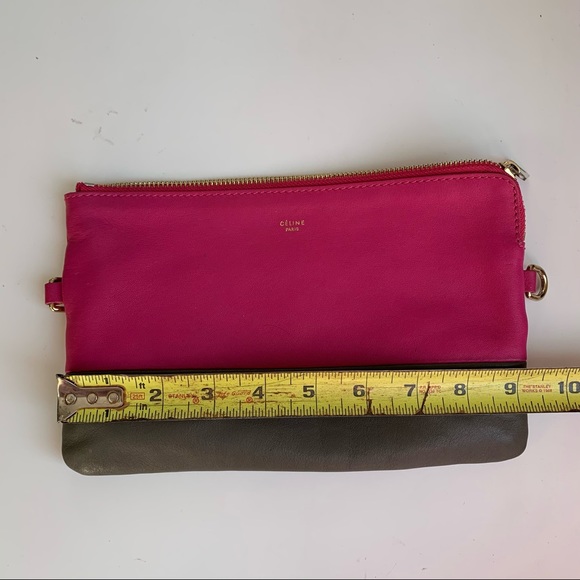 COPY Celine pink and grey leather pouch - Picture 12 of 16
